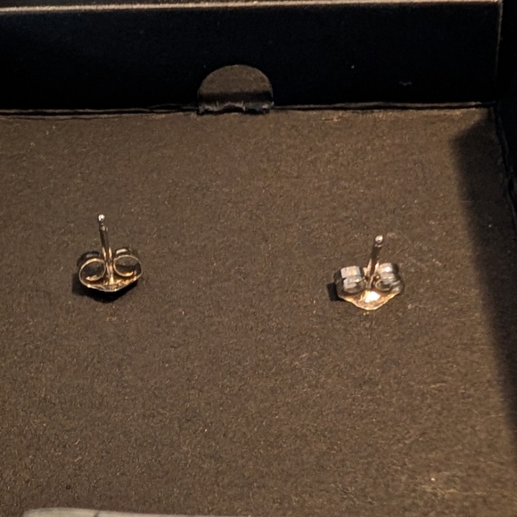 Blue Topaz Studs - Worn Once - Picture 4 of 4